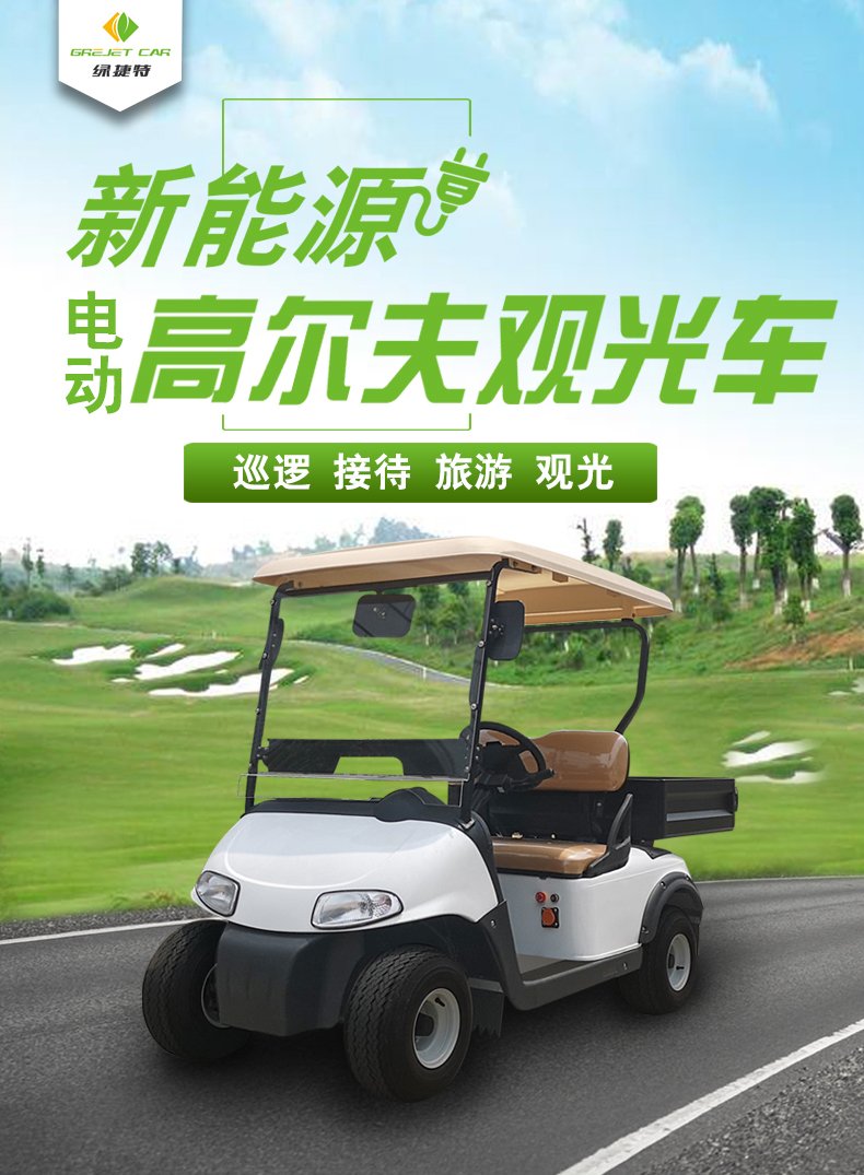 G2-1电动高尔夫观光车看房四轮巡逻车电瓶货运载(图1)