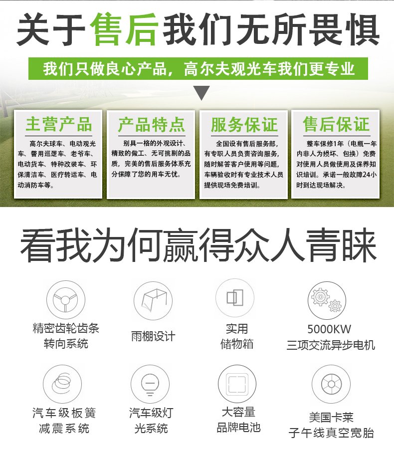 G2-1电动高尔夫观光车看房四轮巡逻车电瓶货运载(图2)